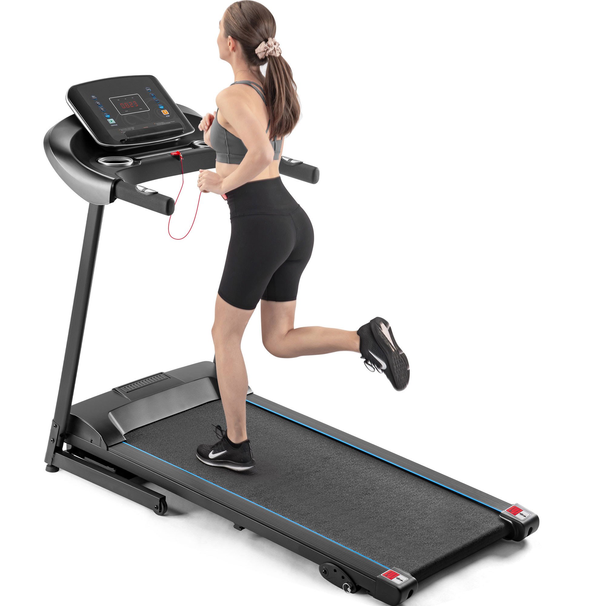 Electric Motorized Treadmill with Audio Speakers; Max. 10 MPH and Incline for Home Gym Electric Motorized Treadmill with Audio Speakers; Max. 10 MPH and Incline for Home Gym
