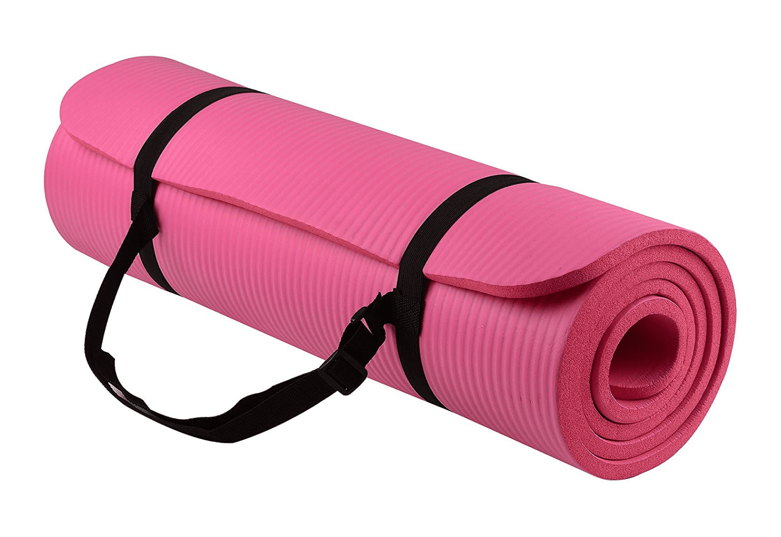 Thick Yoga and Pilates Exercise Mat with Carrying Strap Thick Yoga and Pilates Exercise Mat with Carrying Strap